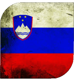 Quadrato Slovenia Europa Bandiere 