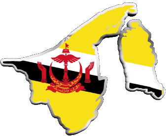 Divers Brunei Asie Drapeaux 