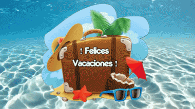 002 Animierter Hintergrund Felices Vacaciones Spanisch Nachrichten 