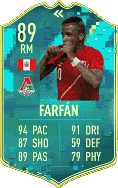Jefferson Farfán Pérou F I F A - Joueurs Cartes Jeux Vidéo 