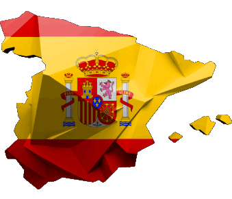 Karte Spanien Europa Fahnen 