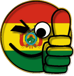 Smiley - OK Bolivien Amerika Fahnen 