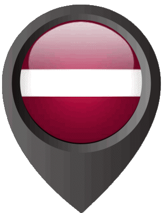 Location Pin Latvia Europe Flags 