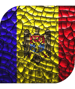 Quadrato Moldova Europa Bandiere 