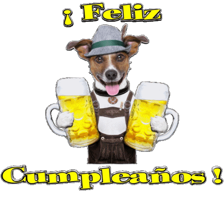 003 Animales Feliz Cumpleaños Spagnolo Messagi 