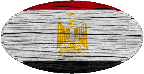 Oval 01 Egipto África Banderas 