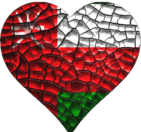 Coeur Oman Asie Drapeaux 