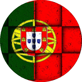 Runde Portugal Europa Fahnen 