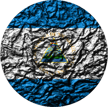 Round Nicaragua America Flags 
