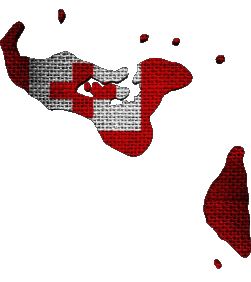 Karte Tonga Ozeanien Fahnen 