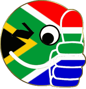 Smiley - OK Africa del Sur África Banderas 