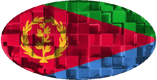 Oval 01 Eritrea Afrika Fahnen 