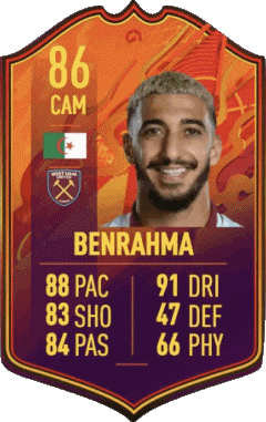 Saïd Benrahma Argelia F I F A - Jugadores  cartas Vídeo Juegos Multimedia 