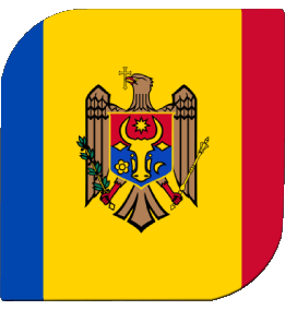 Square Moldova Europe Flags 