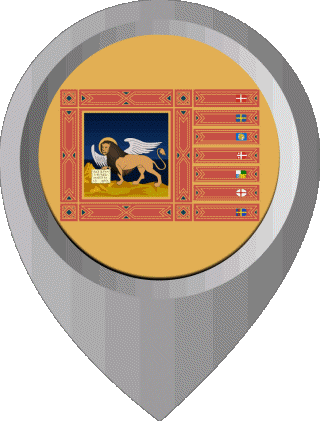 Location Pin Veneto Italy Europe Flags 