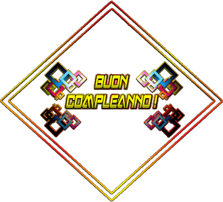 003 Fond Transparent Astratto - Geometrico Buon Compleanno Italien Messages 