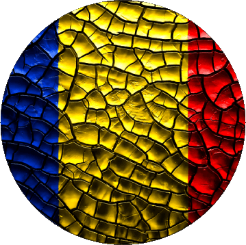 Round Romania Europe Flags 