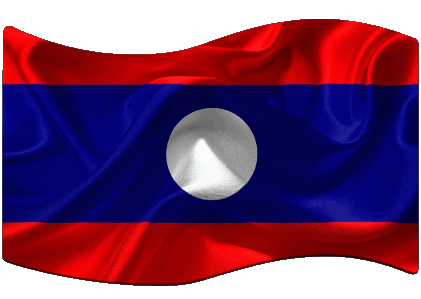 Rectangle Laos Asie Drapeaux 