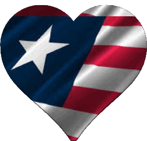 Corazón Liberia África Banderas 