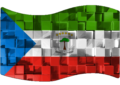 Rechteck Äquatorialguinea Afrika Fahnen 