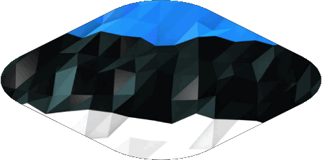Oval Estonia Europe Flags 