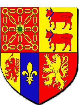 Blasone-Blasone Pyrenees Atlantiques 64 Dipartimenti - Città Francia Bandiere 