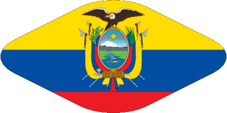 Oval 02 Ecuador America Flags 