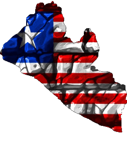 Map Liberia Africa Flags 