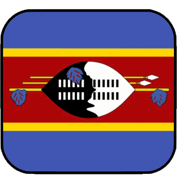 Carré Eswatini Afrique Drapeaux 