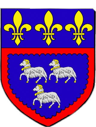 Wappen-Wappen BOURGES 18 Abteilungen - Städte Frankreich Fahnen 