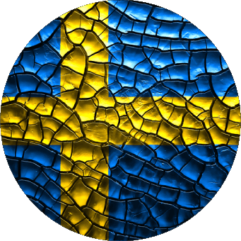 Round Sweden Europe Flags 