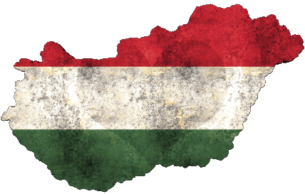 Mapa Hungría Europa Banderas 