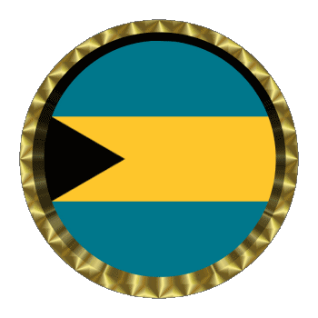 Rond - Anneaux Bahamas Amériques Drapeaux 