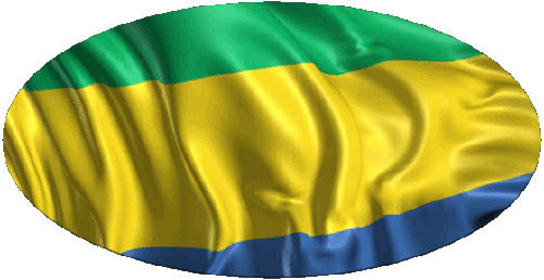 Ovale 01 Gabon Afrique Drapeaux 
