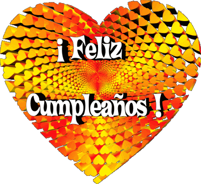 007 Corazón Feliz Cumpleaños Espagnol Messages 