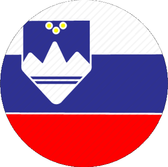 Rond Slovénie Europe Drapeaux 