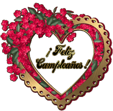 003 Corazón Feliz Cumpleaños Espagnol Messages 