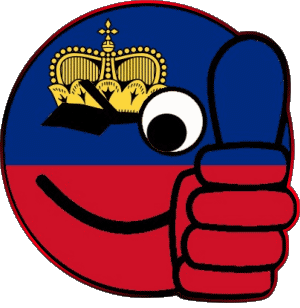 Smiley - OK Liechtenstein Europa Fahnen 