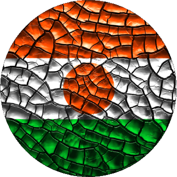 Round Niger Africa Flags 