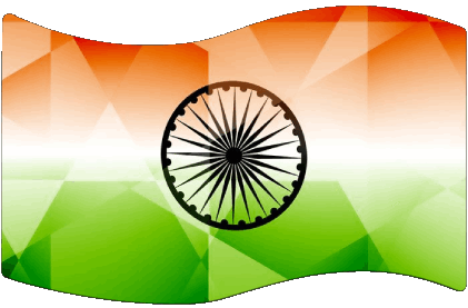 Rettangolo India Asia Bandiere 