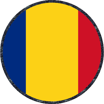 Round Romania Europe Flags 