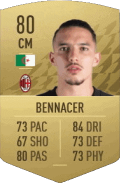 Ismaël Bennacer Argelia F I F A - Jugadores  cartas Vídeo Juegos Multimedia 