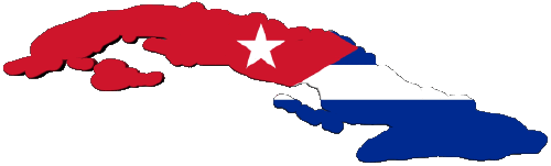 Mapa Cuba América Banderas 