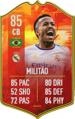 Eder Gabriel Militão Brésil F I F A - Joueurs Cartes Jeux Vidéo Multi Média 