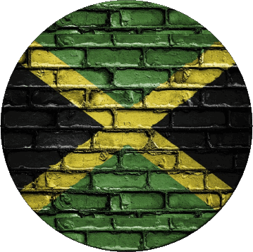 Round Jamaica America Flags 