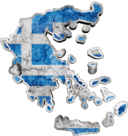 Carte Grèce Europe Drapeaux 