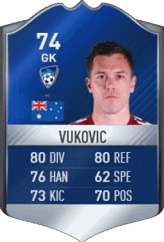 Danny Vukovic Australie F I F A - Joueurs Cartes Jeux Vidéo Multi Média 