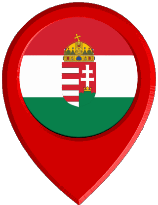 Location Pin Hungary Europe Flags 