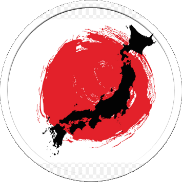 Runde Japan Asien Fahnen 