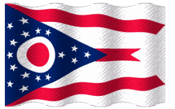 Waving Ohio U.S.A - States America Flags 